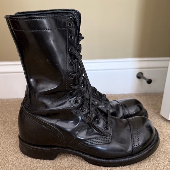 Corcoran Black Genuine Leather 10” Jump Boot Combat Motorcycle Grunge Size 8E - Picture 6 of 13